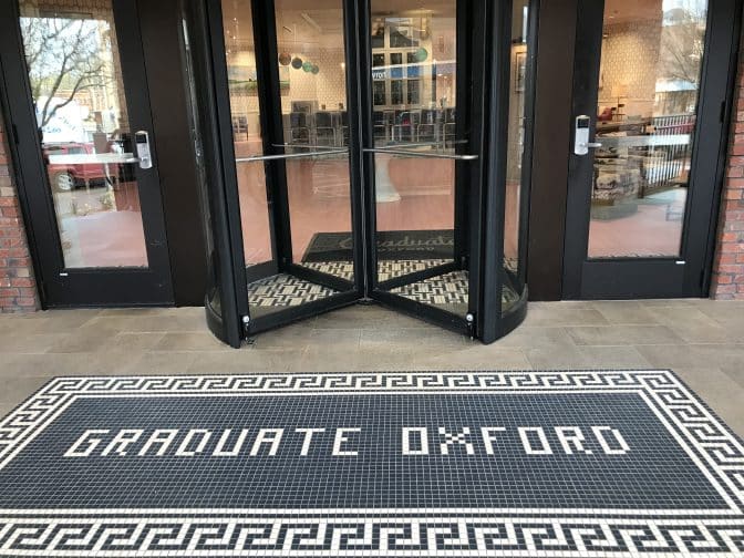 Look carefully at the tiles in the front entrance? Do you see the "Hotty Toddy" reference?
