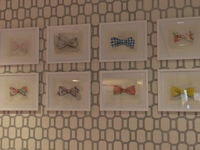 Just a small selection of "Bow Tie Art" that grace the walls of The Graduate