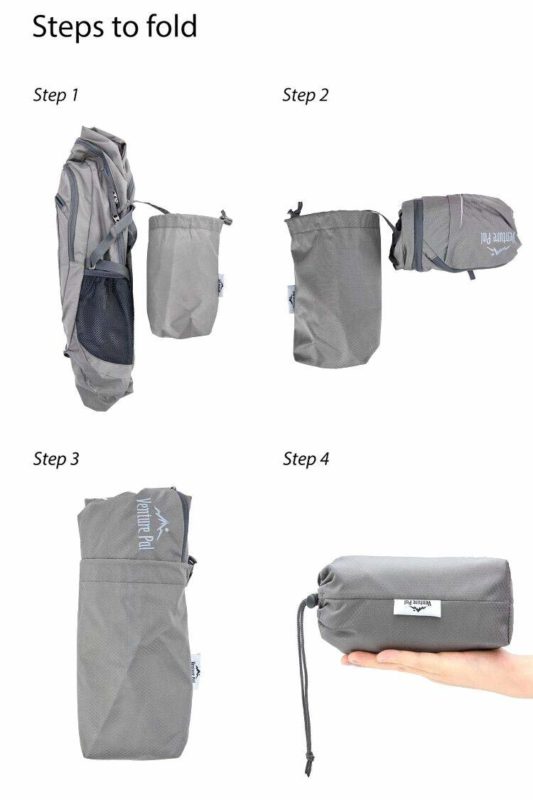 The Venture Pal daypack is large enough to carry your camera, light jacket, and any souvenirs. Then it folds up small enough to tuck into your suitcase when you aren't using it.