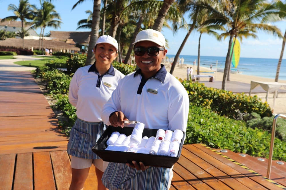When you arrive at Grand Velas Riviera Maya for your getaway, you are greeted with cool, refreshing towels
