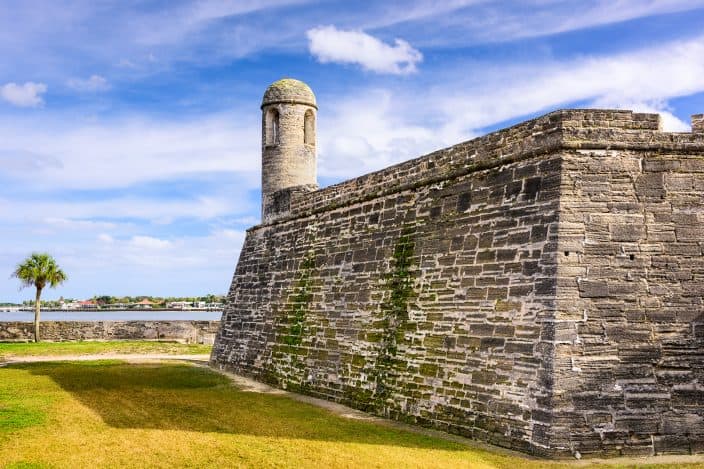 St. Augustine, Florida at the Castillo de San Marcos National Monument. The perfect place for a romantic southeast vacation