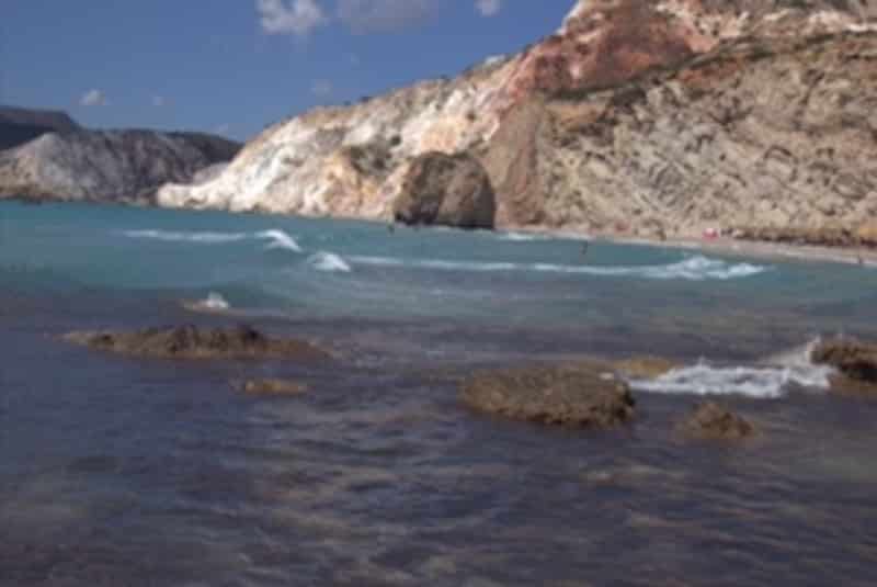 In Search of the Perfect Beach .... in Greece White and Pink Colored Cliffs