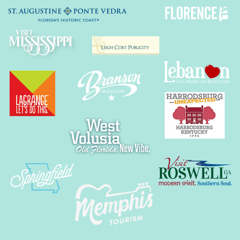 Betsi's World is pleased to have worked with these destinations, CVBs, and PR firms.