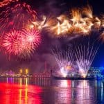 New Years 2015 Fireworks in Baltimore Inner Harbor