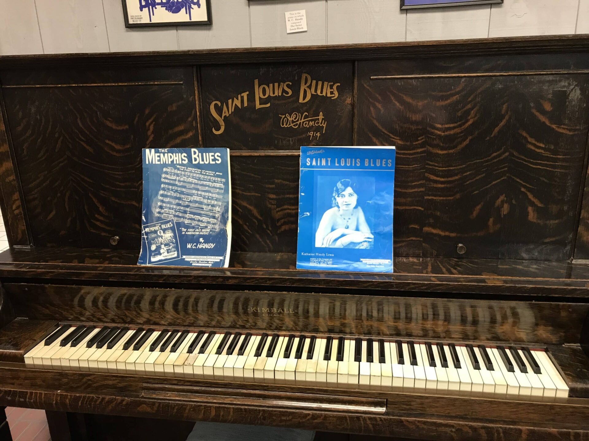 St. Louis Blues piano in the W.C. Handy Museum