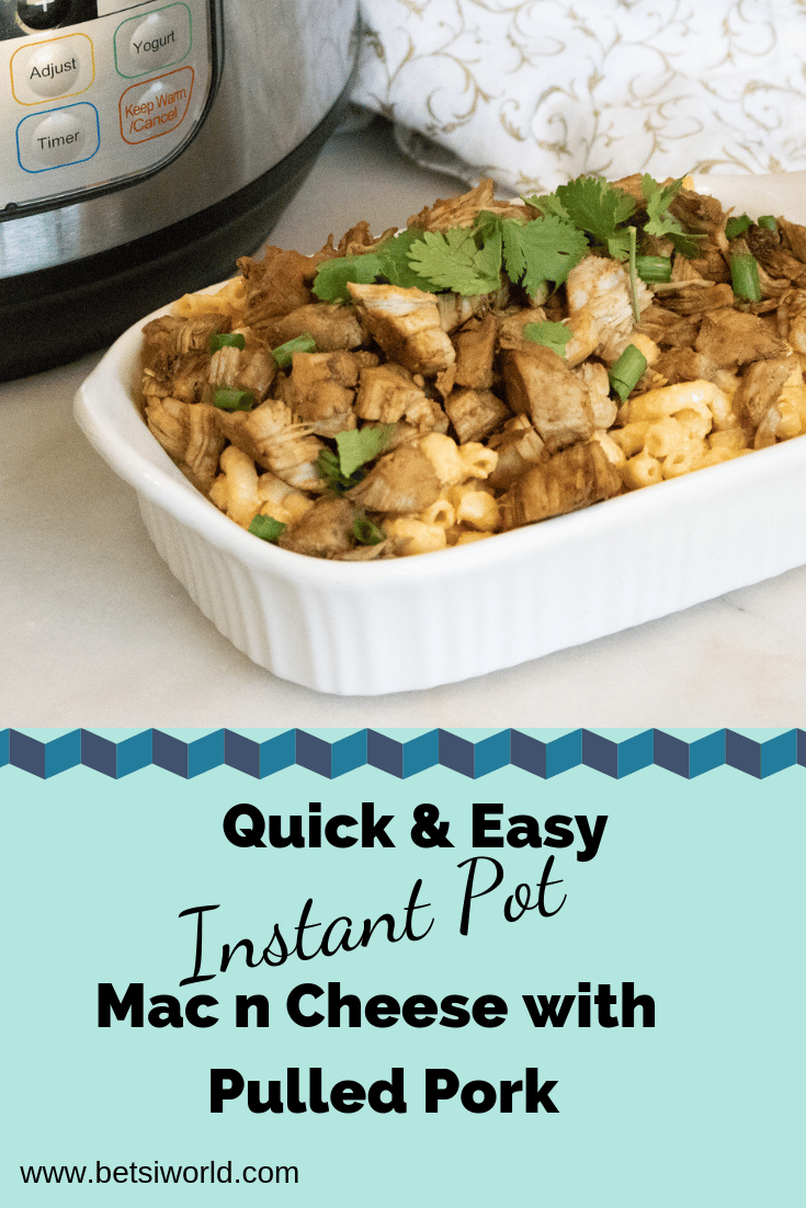 Quick & Easy Instant Pot Mac n Cheese with Pulled Pork is elevated comfort food