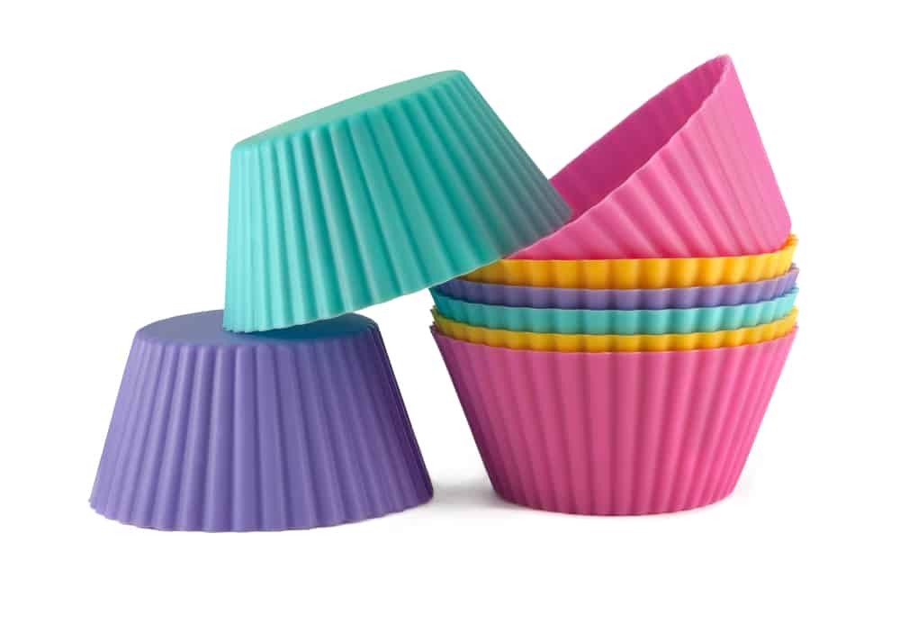 silicone baking cups shown as part of the christmas gifts for bakers.