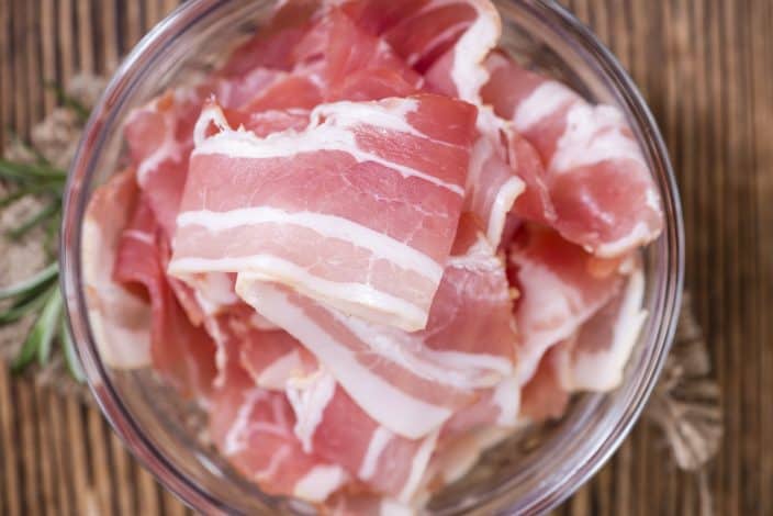 sliced bacon for wrapping water chestnuts