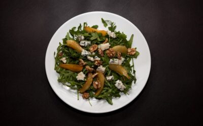 Roasted Pear and Blue Cheese Salad