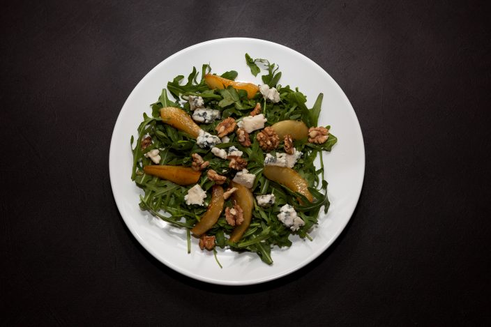 Roasted Pear and Blue Cheese Salad