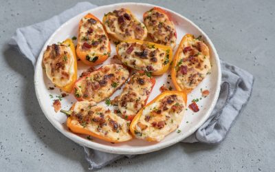 3 Cheese Bacon Stuffed Mini Peppers