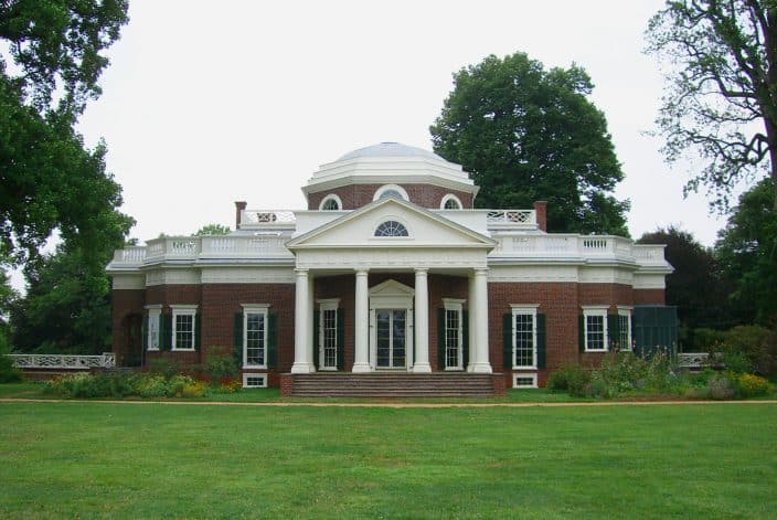 Thomas Jefferson's House, Monticello, in Charlottesville, Virginia