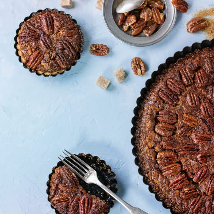 Cast Iron Skillet Maple Pecan Pie - Of Batter and Dough