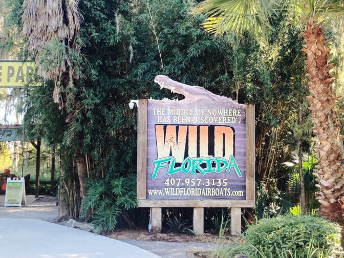 The sign for Wild Florida