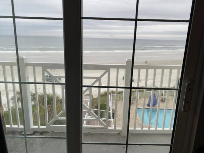 Springhill Suites view of the beach from a suite in New Smyrna Beach Florida