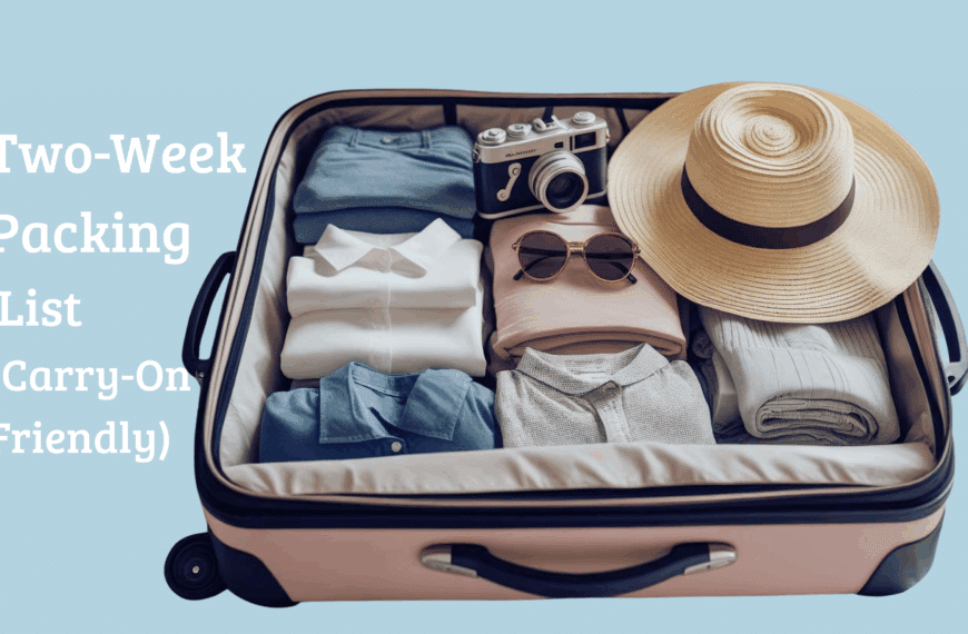 a suitcase full of clothes and a hat
