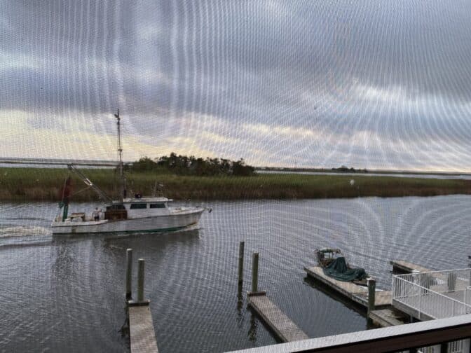 a boat on the water